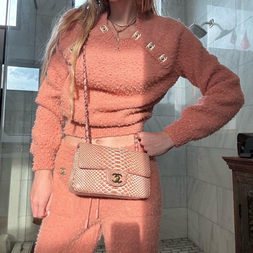 Chanel Salmon Pink Mini Rectangular Classic Flap Bag in Exotic Leather - Picture 8 of 8